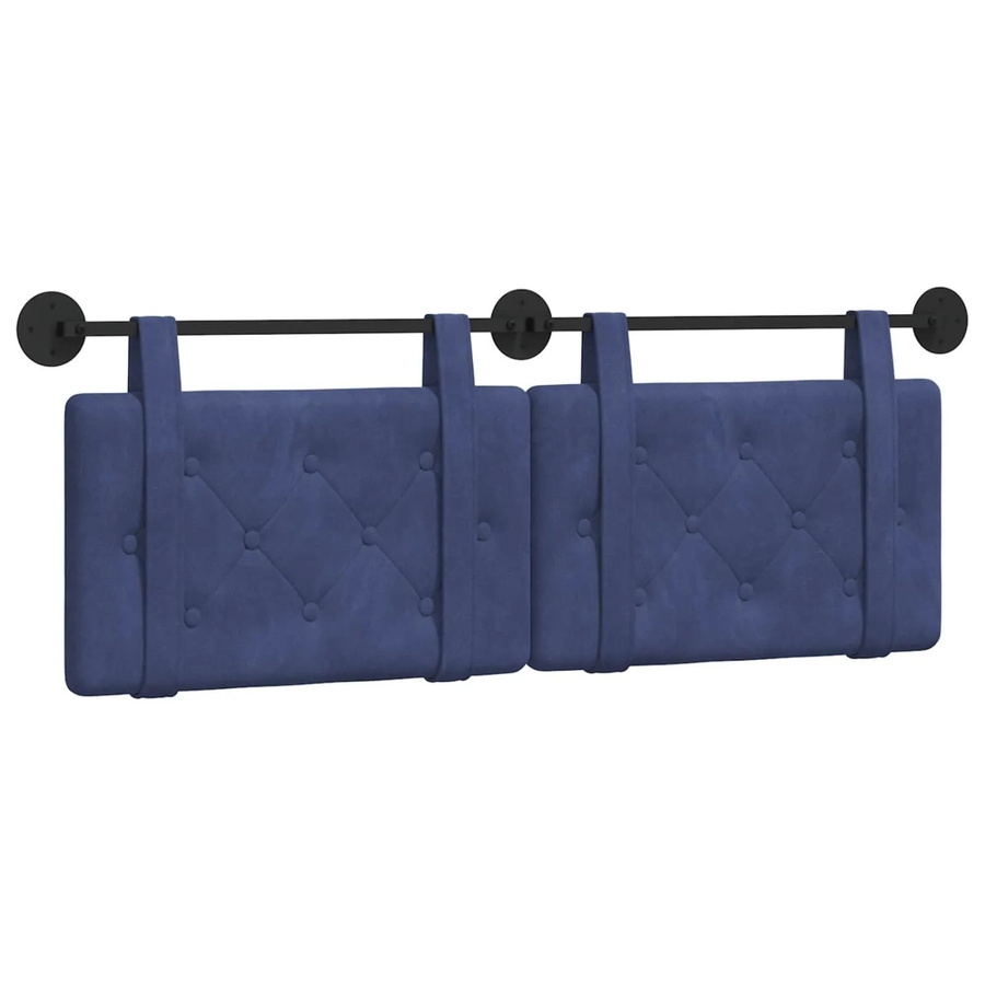 vidaXL Wandmontiertes Polsterpaneel aus Samt in Polizeiblau, B/H/T: 150 x 55 x 5 cm - Bild 2