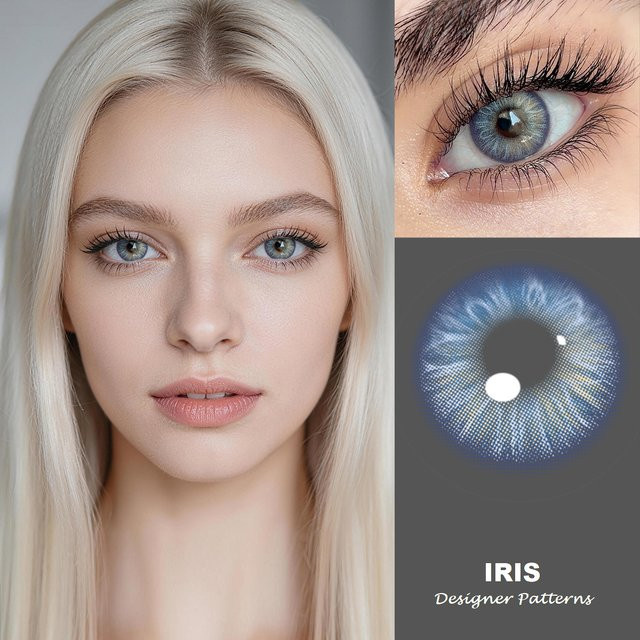 Visuashow Iris Kontaktlinsen, blau, weiche Linsen - Bild 1