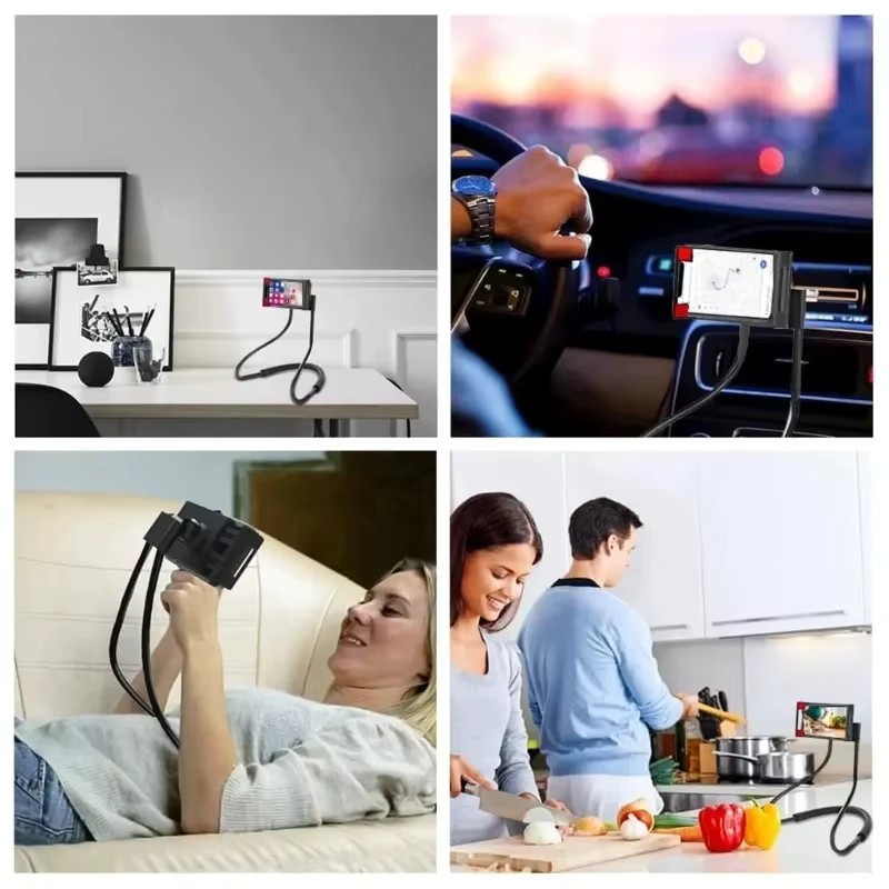 Flexibler Lazy Neck Handyhalter und Tablet-Ständer in Schwarz für iPhone, Huawei und Xiaomi - Bild 3