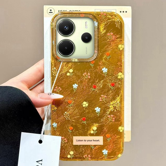 Handyhülle Gelbe Tulpe Blumenmädchen für Xiaomi Redmi Note und diverse Modelle in Gelb - Bild 1
