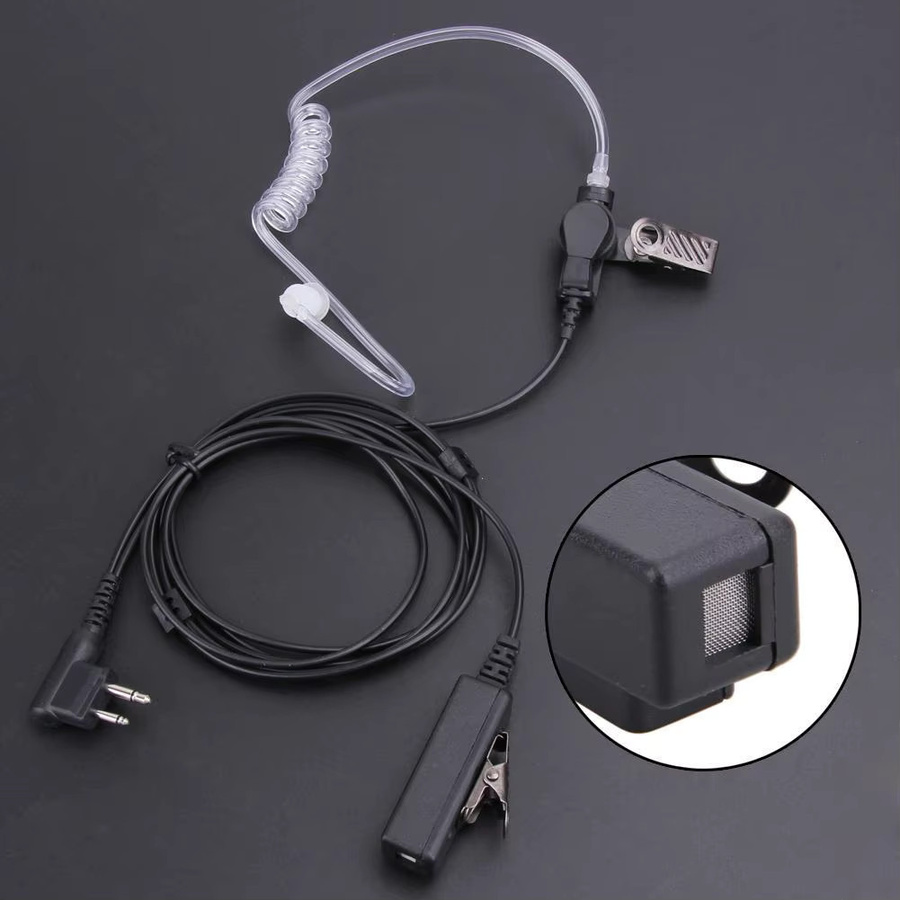 Motorola PTT-Mikrofon-Ohrhörer-Headset mit Luftakustikschlauch in Schwarz für Walkie-Talkie und CB-Funkgeräte wie Baofeng UV-5R und BF-888S - Bild 4