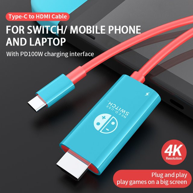 Gopala USB-C auf HDMI 4K Adapter Kabel für MacBook, iPad, Nintendo Switch und Laptop - Bild 1