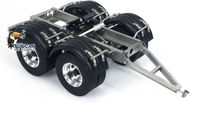 Wheelfun RC Metallanhänger, 1:14, 2-Achsen, ferngesteuert, DIY Modell - Bild 1