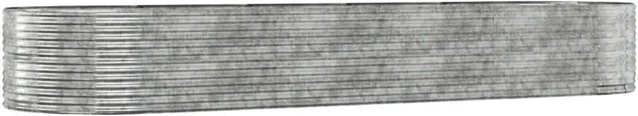 furnicato Hochbeet aus pulverbeschichtetem Stahl in Silber, B/T/H: 447 x 140 x 68 cm - Bild 1
