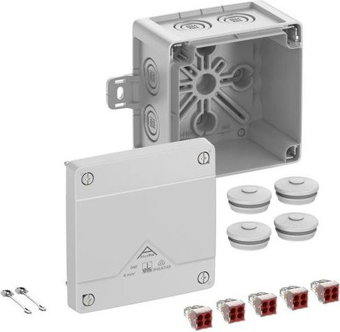 Spelsberg Abzweigkasten 40442101 in Grau mit IP66 IP67 IP69 Schutzart, B/T/H: 10,2 x 10,2 x 7,0 cm - Bild 1