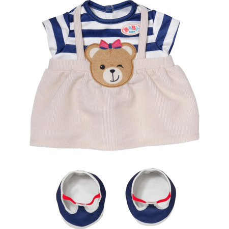BABY born Teddy Kleid in Beige für Puppen der Größe 43 cm