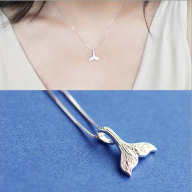 GaGa-Duck Halskette, Meerjungfrau Fischschwanz, 925 Silber, Damen - Bild 1