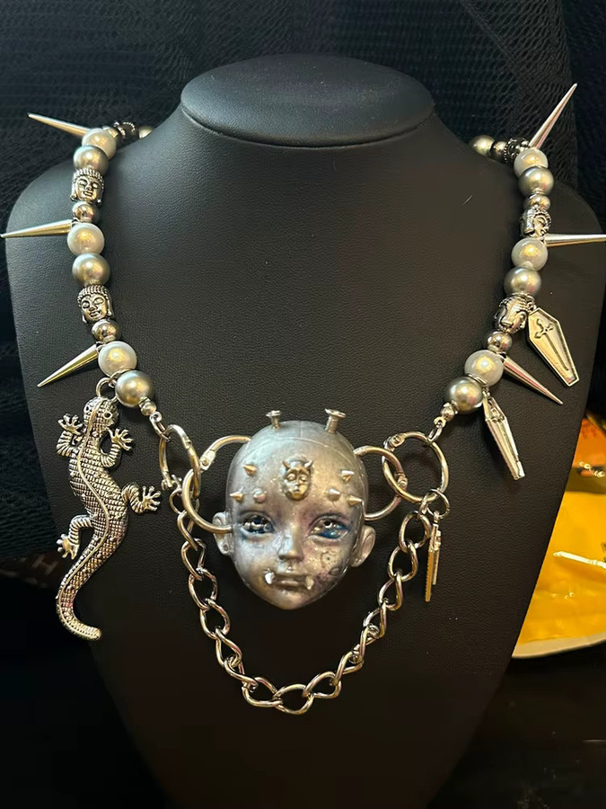ZHUHE Halskette Perle, Silber, Unisex - Bild 2