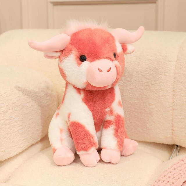 Yiran toy Kawaii Hochlandrind Plüschtier, 30cm, Braun - Bild 1