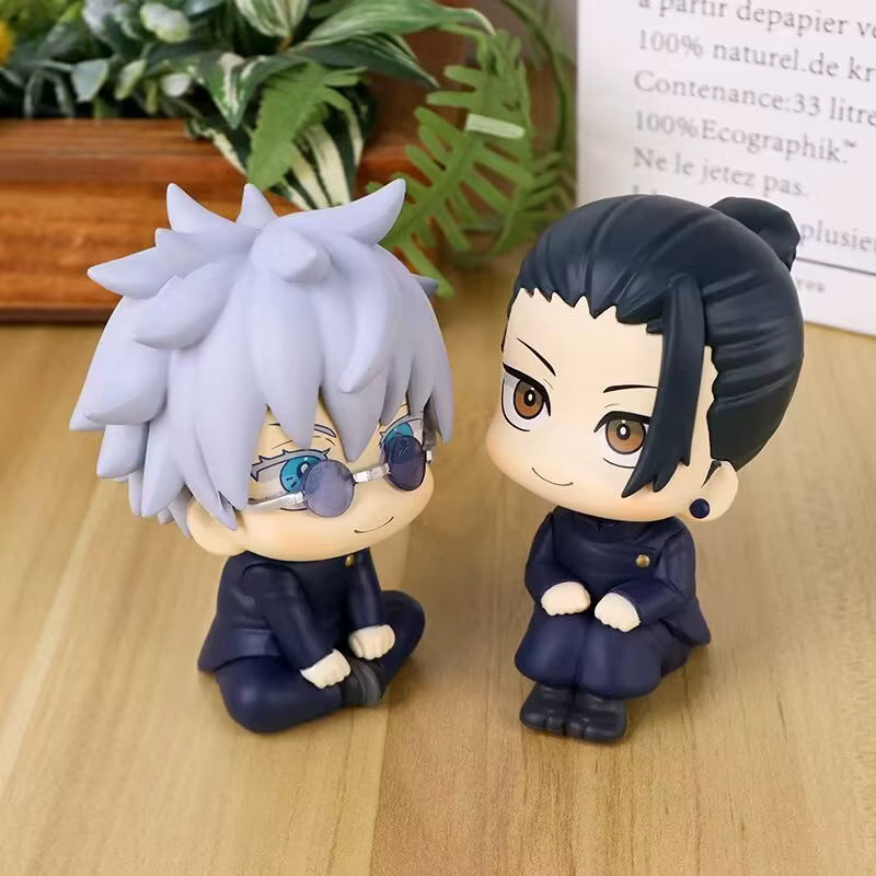 Bandai Jujutsu Kaisen Mini-Figuren Satoru Gojo und Geto Suguru Q-Version Anime-Modelle aus Kunststoff, mehrfarbig, Höhe: 10 cm - Bild 5
