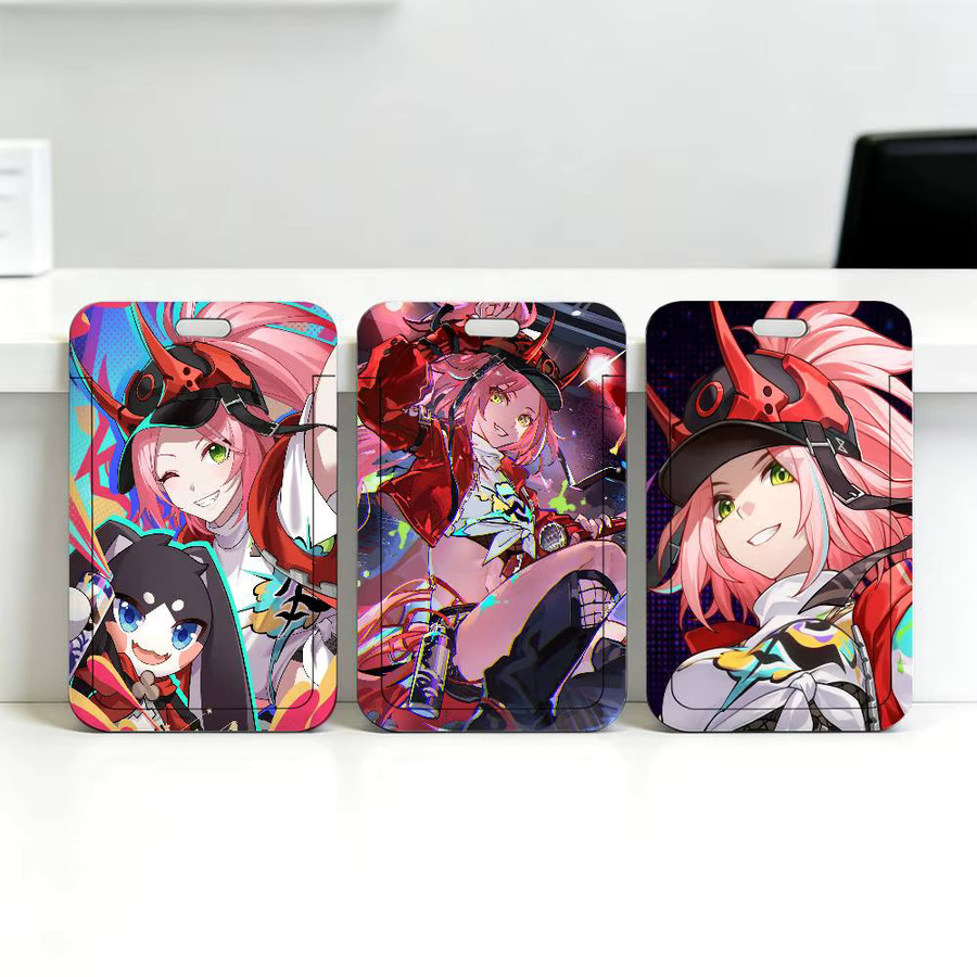 Honkai Star Rail Rappa Transparenter Kartenhalter aus Kunststoff mit Schiebeabdeckung und Schlüsselband in Multicolour - Bild 3