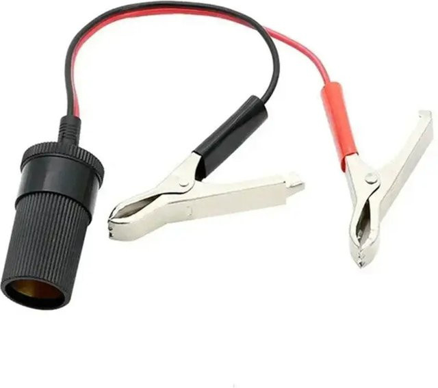 HpLive 12V Auto Steckdose Adapter mit Batterie Clip und Kabel zur Verlängerung für Automotive Innen Zubehör - Bild 1
