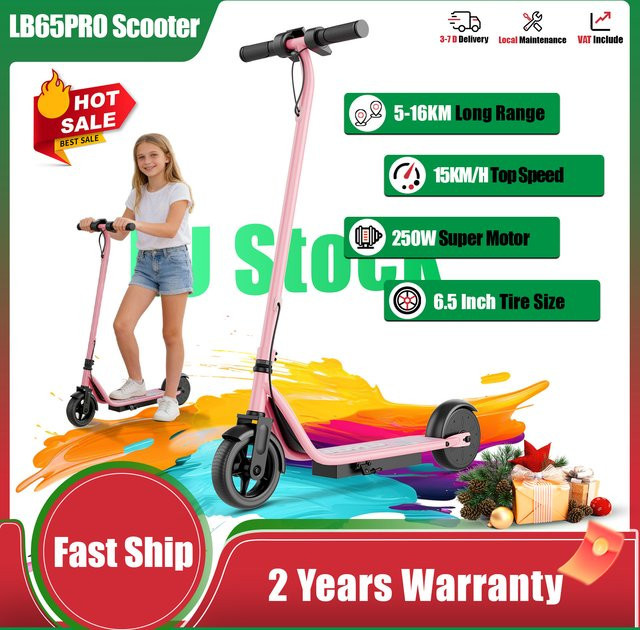 AOVOPRO Elektrischer Scooter für Kinder Roze Zwart - Bild 1