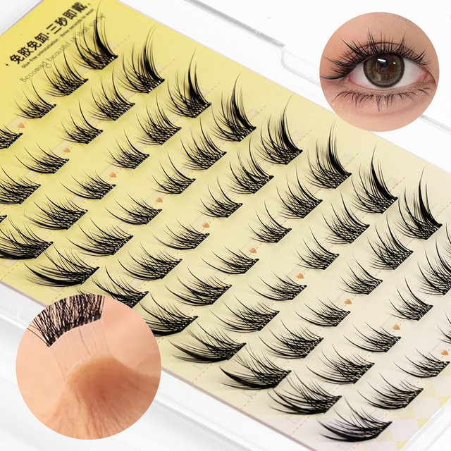 JIEFUXIN Künstliche Wimpern, Fuchsenauge, Selbstklebend, Natürlich - Bild 1
