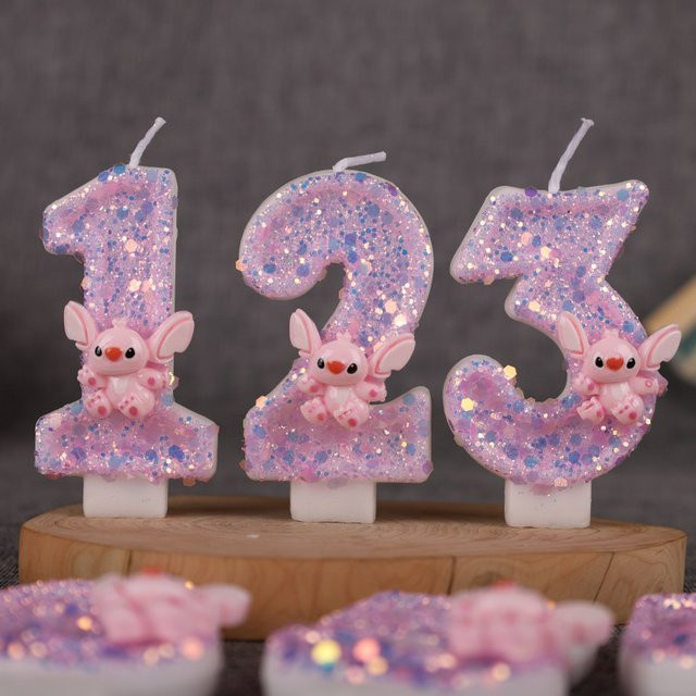 MINISO Cartoon Stitch Digitale Geburtstagskerze als Party Dekoration für deinen Kuchen in Mehrfarbig - Bild 1