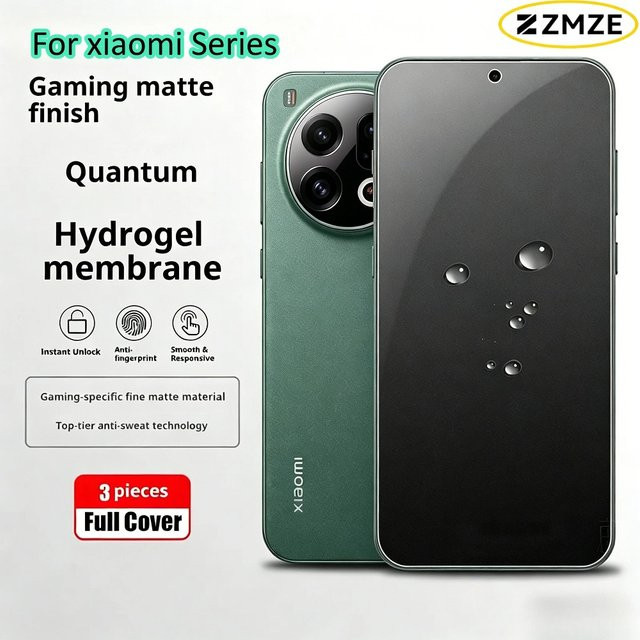 3er-Pack Matte Hydrogel-Displayschutzfolie für Xiaomi 17 Ultra 15 Pro 14T 13 12 11 10 9T, Kratzfest und Anti-Fingerabdruck - Bild 1