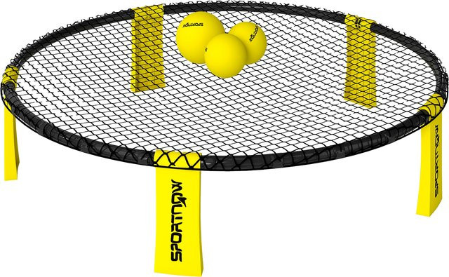 SPORTNOW Roundnet Set Spieleset mit Spielnetz und 3 Bällen - Bild 1