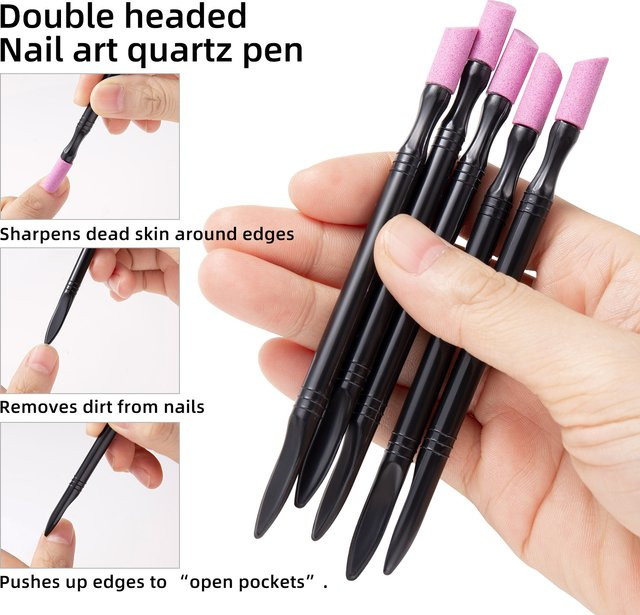 LUSLUKING Quarz Stift Nagelhäutchen Drücker, Unisex - Bild 1