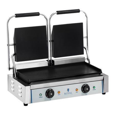 Royal Catering Doppel Kontaktgrill glatt mit 2 x 1.800 W