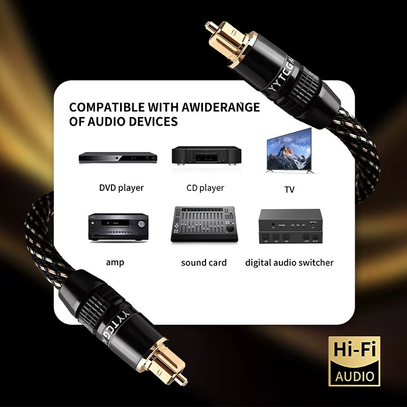 YYTCG Digitales optisches Audiokabel Toslink SPDIF Koaxialkabel in Schwarz für Verstärker, Blu-ray, Xbox 360 und PS4 Soundbar - Bild 4