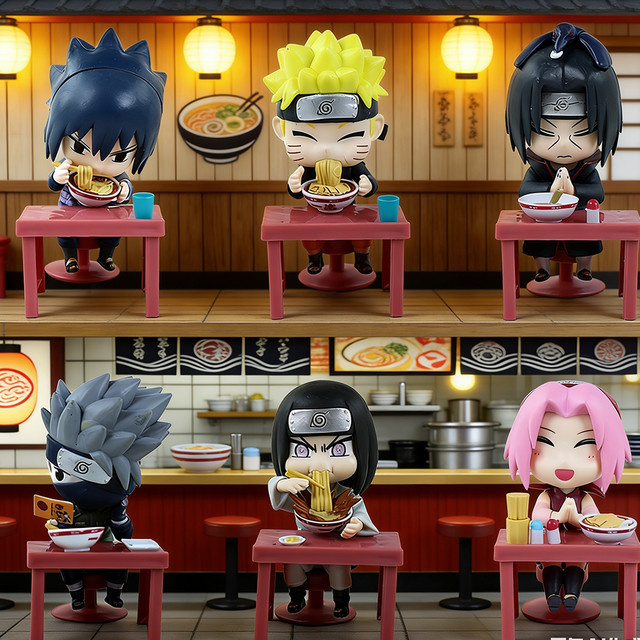 Bandai Naruto Shippuden Ramen Blindbox, Chibi Mini PVC Anime-Figuren - Bild 1