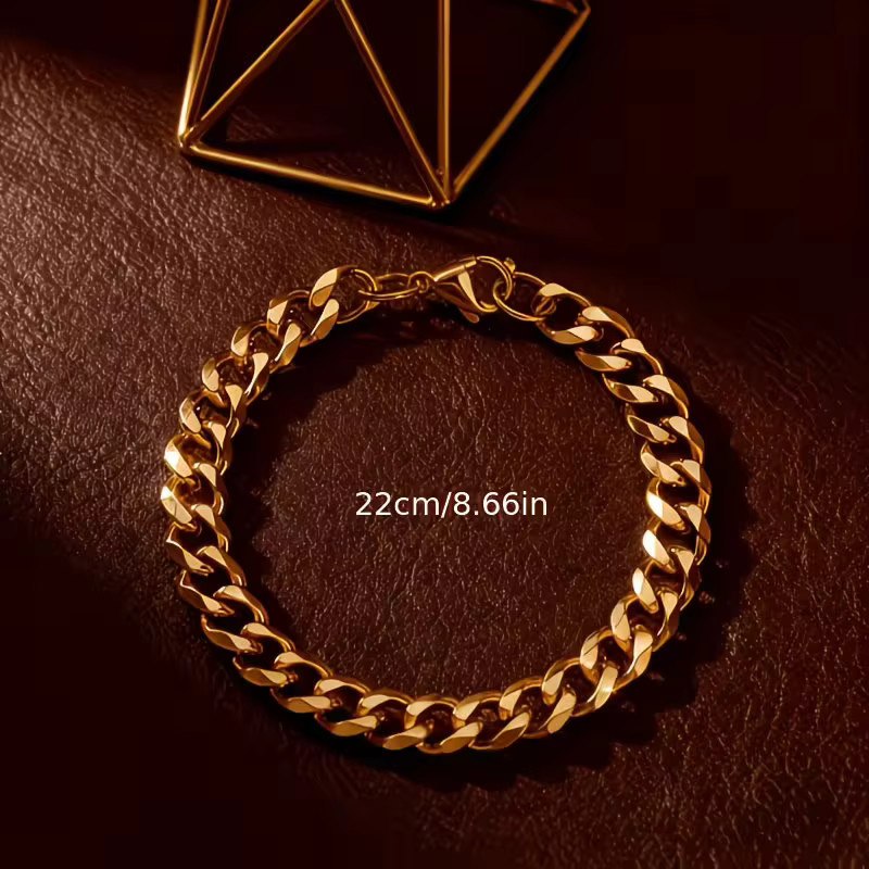 LUXUKISSKIDS Armband Edelstahl, Goldfarben, Unisex, 10mm - Bild 2