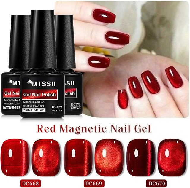 Red Cat Magnetischer Gel-Nagellack, 7 ml, Rot, Glänzend - Bild 1