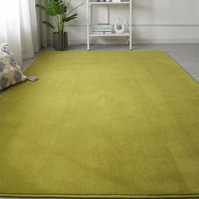 Yiran Furniture Nordic Korallen Samt Teppich in Rot, weicher Plüschteppich für Wohnzimmer, Schlafzimmer und Kinderzimmer, B x T: 40 x 60 cm - Bild 1