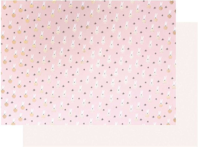 Rico Design Paper Poetry Motivkarton Baby Rasselhase in Rosa, Breite: 50 cm, Höhe: 70 cm - Bild 1