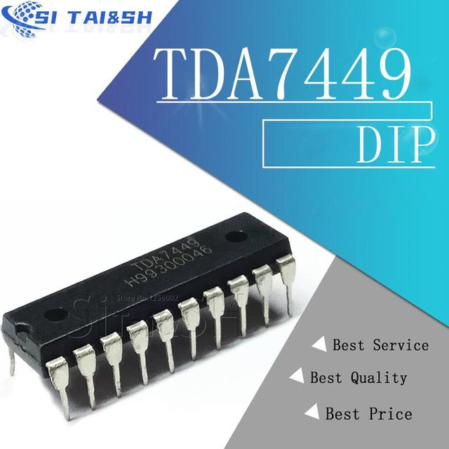 Si Tai&SH TDA7449 CNC Digital Audio Prozessor Dip-Tonsteuerung in Schwarz - Bild 1