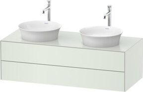 Duravit Waschtischunterschrank White Tulip in Weiß mit 2 Schubladen, Breite: 130 cm, Tiefe: 55 cm, Höhe: 40,8 cm - Bild 1