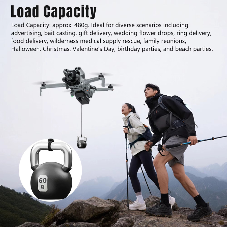 STARTRC Drohnen-Abwurfsystem für DJI Mini 5 Pro in Grau zur Nutzlastlieferung und zum Transport - Bild 4