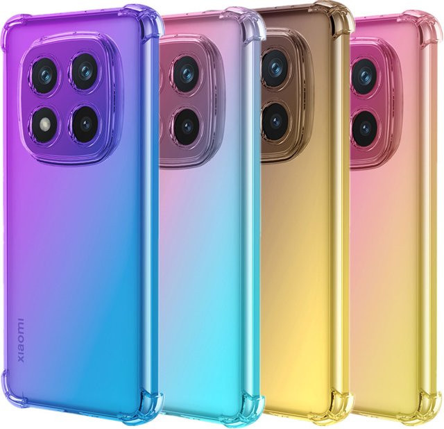 Stoßfeste Gradient TPU-Schutzhülle für Xiaomi Redmi Note 15 Pro 5G und 14 Pro+ Plus in Transparent/Multicolour - Bild 1