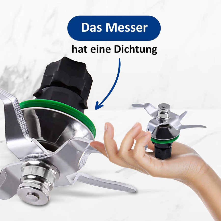 Vorwerk Ersatz-Mixmesser Klinge für Thermomix TM5 und TM6 in Silber - Bild 4