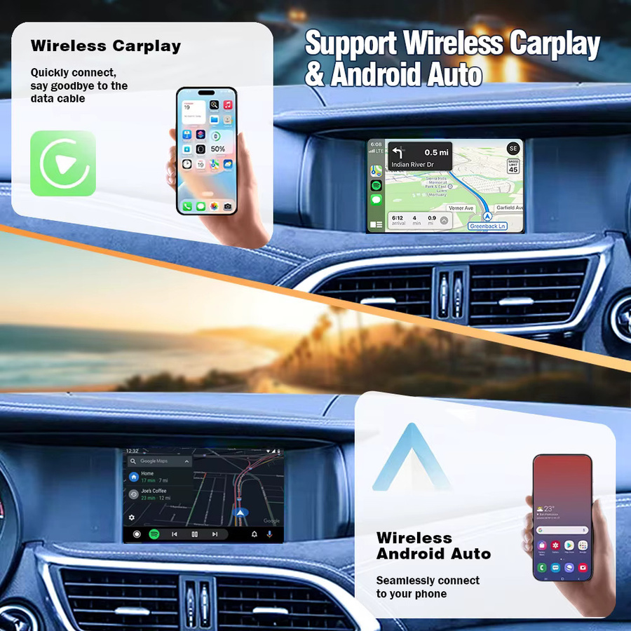 AUTOTOP Kabelloses CarPlay und Android Auto Nachrüstkit für Infiniti QX30 und Q30 (2013-2019) mit MirrorLink, Airplay, AUX und Bluetooth - Bild 3