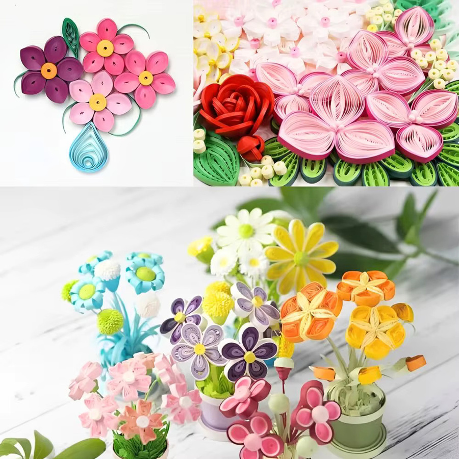 YMY Sternfaltungspapier Set mit 540 Blatt in 10 hellen Farben für DIY Bastelarbeiten und Grußkarten - Bild 3