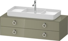 Duravit Waschtischunterschrank White Tulip in White, Breite: 130 cm, Tiefe: 55 cm, Höhe: 40,8 cm - Bild 1
