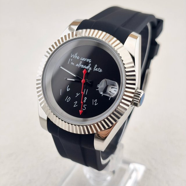 OUMASHI Armbanduhr Automatik, Edelstahl, 36 mm, Herren, Schwarz - Bild 1