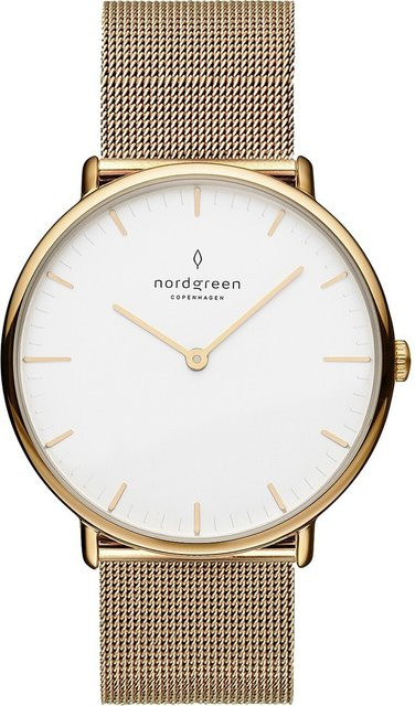 Nordgreen Damenuhr Native, Quarz, Edelstahl, 32 mm, Weiß - Bild 1