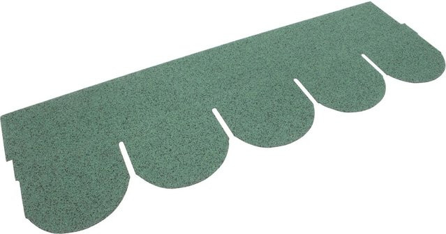 Daprona Bitumen Dachschindeln Biberschwanzschindel in Grün, B: 20 cm, H: 32 cm, L: 1 m - Bild 1