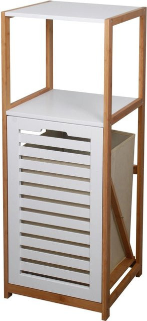 ecoTree Badezimmerregal in Beige, Weiß und Natur im skandinavischen Design - Bild 1