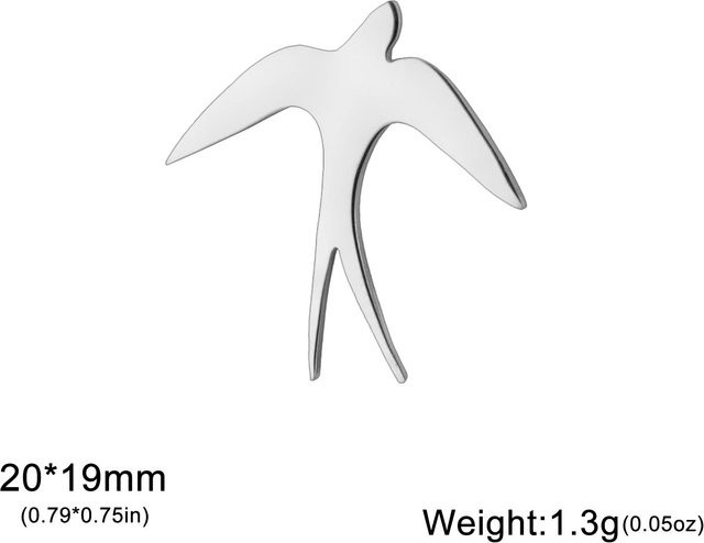 YULIN Broche Schwalbe, Edelstahl, silber, Damen - Bild 1