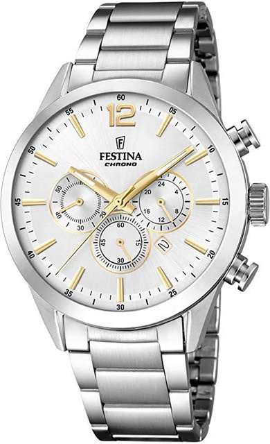 Festina Chronograph, Quarz, Edelstahl, 43 mm, Herren - Bild 1