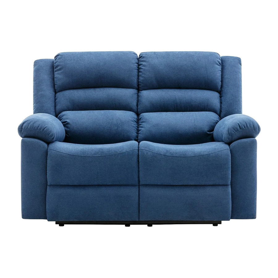 Vente-unique Relaxsofa Burolo in Blau mit motorisierter Sitzfunktion und Stoffbezug, Breite: 144 cm - Bild 2