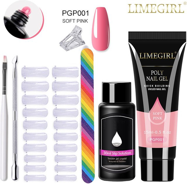 Limegirl Poly Nail UV Gel Set, Soft Pink, Unisex - Bild 1