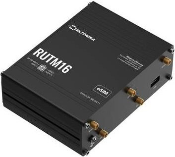 Teltonika RUTM16 eSIM CAT6 LTE Router mit Dual-Band Wi-Fi 5, Ethernet/LAN und USB-C in Schwarz - Bild 1