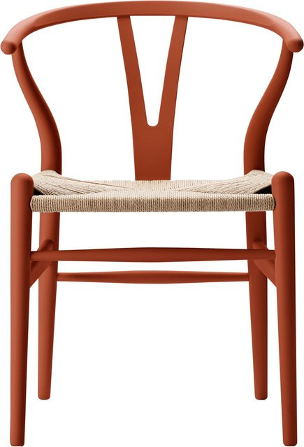 Carl Hansen & Søn CH24 Y Wishbone Stuhl Soft Edition von Ilse Crawford in Rot, lackiert - Bild 1