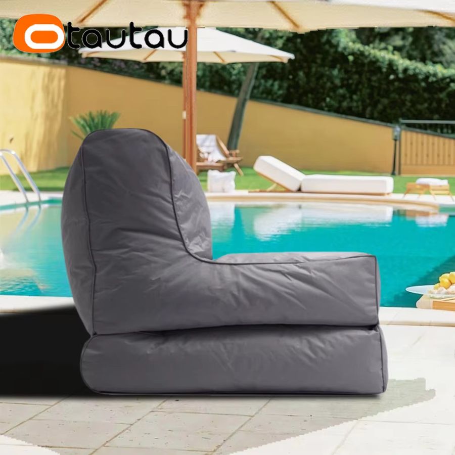 OTAUTAU Outdoor-Sitzsackbezug SF495 als zusammenklappbares Schlafsofa in Dunkelbraun (ohne Füllmaterial) - Bild 3