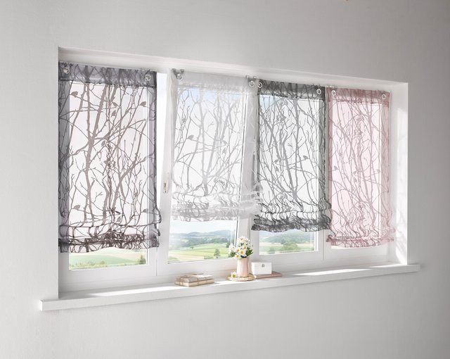 Raffrollo Heine Home in Grau Transparent mit 140 cm Breite - Bild 1