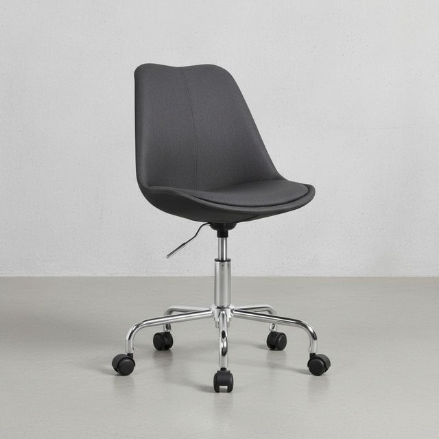 KADIMA DESIGN Schalenstuhl MESCHIO für Homeoffice mit 360 Grad Drehfunktion in Grau, B/T/H: 56 x 65 x 94 cm - Bild 1